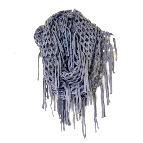 Accessories - Fringe Knit Infinity Scarf